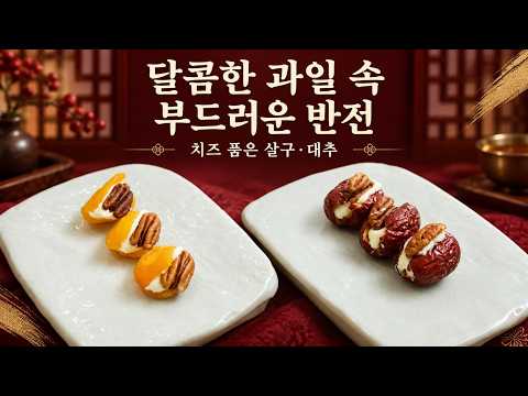 치즈 품은 살구·대추, 새콤달콤한 과일과 피칸으로 완성하는 한입 다과 | KROUND